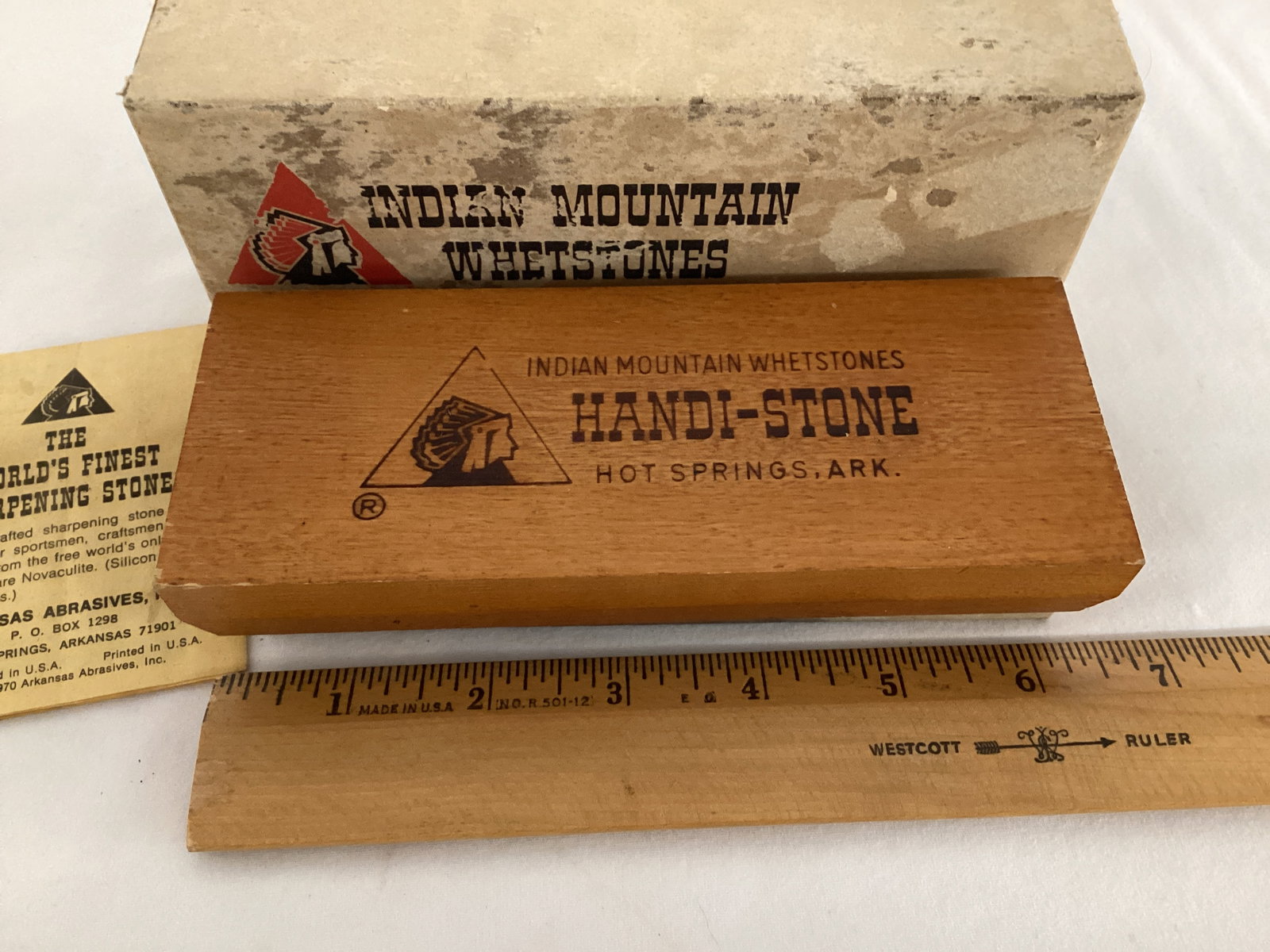 Indian Mountain Whetstones Handi-Stone Knife Sharpener in Box - 2