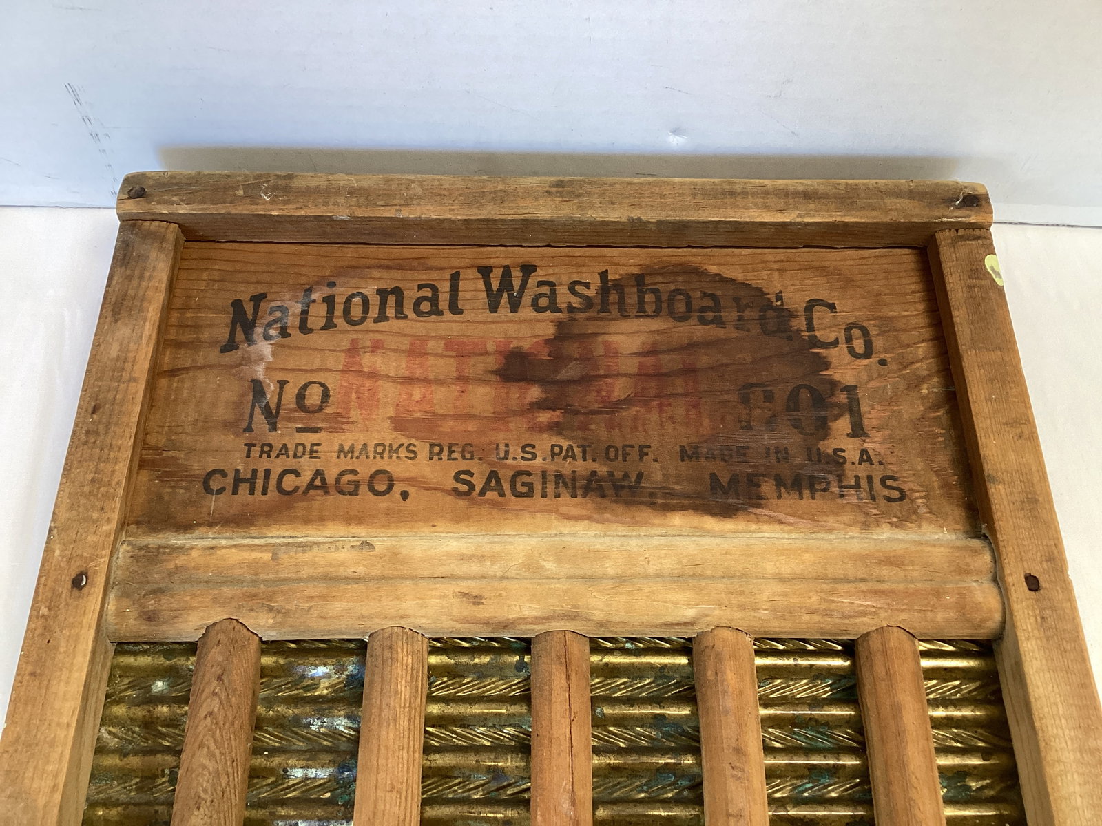 National Washboard Co. No. 801 Brass King Washboard - 2