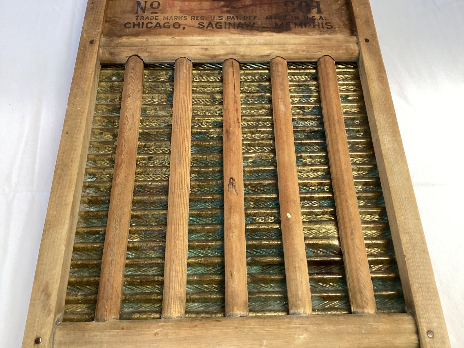 National Washboard Co. No. 801 Brass King Washboard - 3