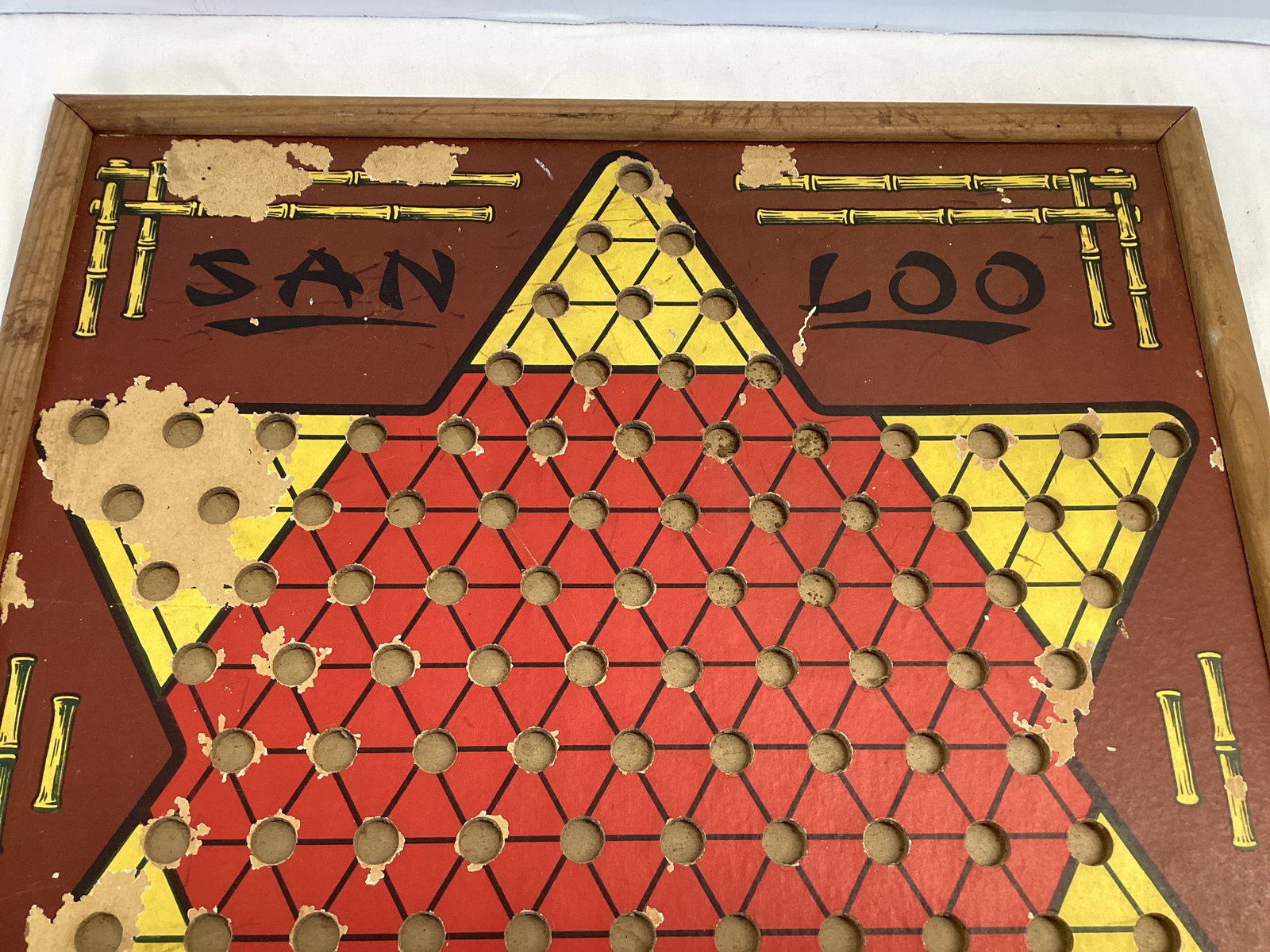 Northwestern Products San Loo Chinese Checkers Ante-Up-Rummy Double Sided Game Board - 2