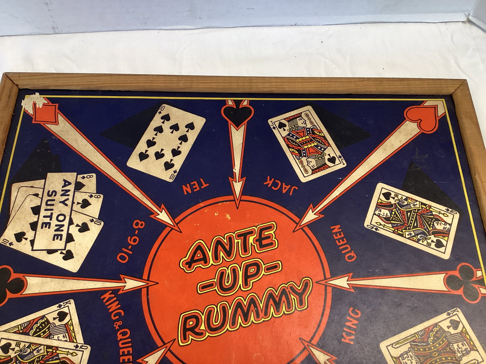 Northwestern Products San Loo Chinese Checkers Ante-Up-Rummy Double Sided Game Board - 6