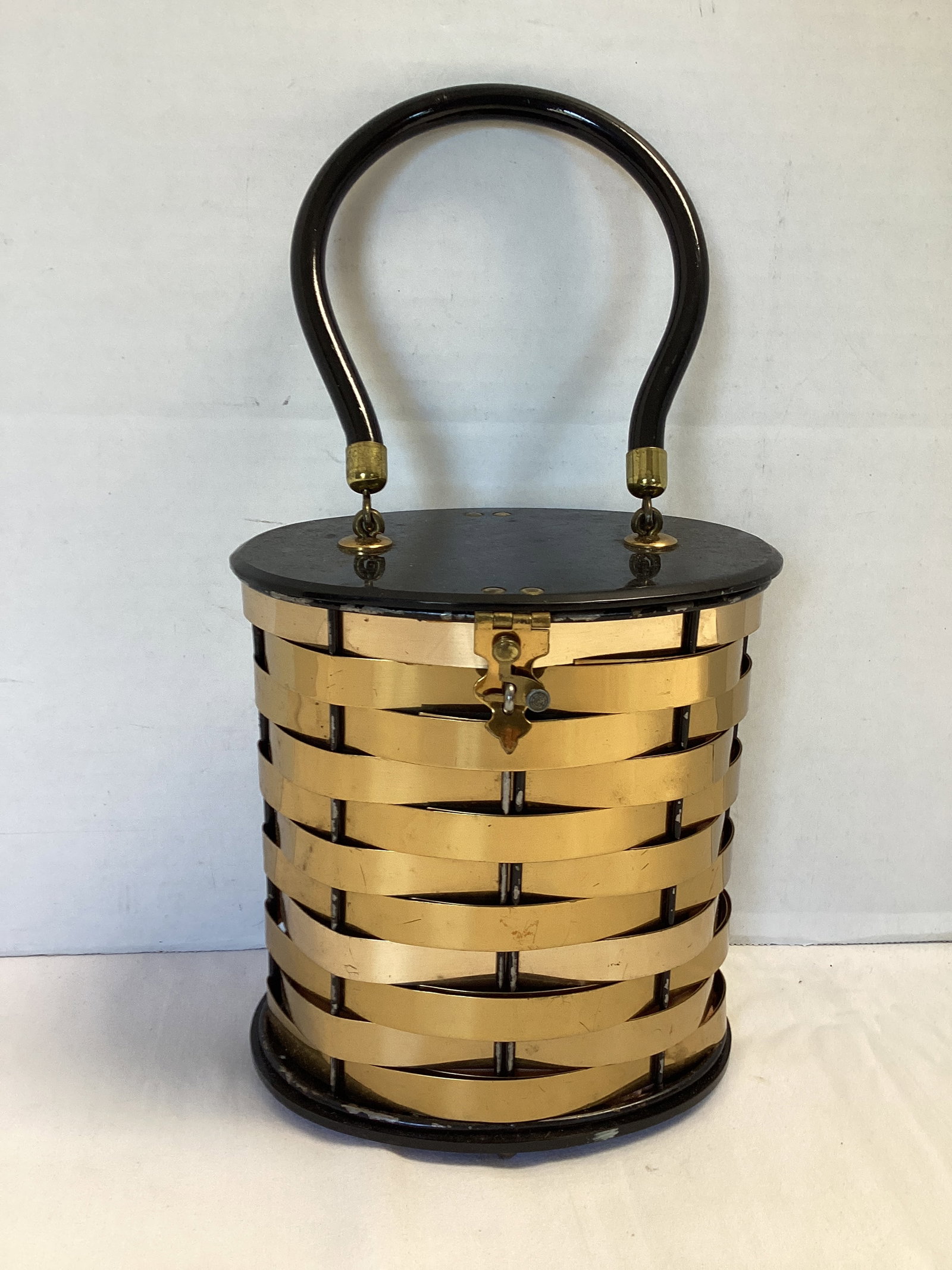 1950s Dorset Rex Lucite and Brass Handbag: . 