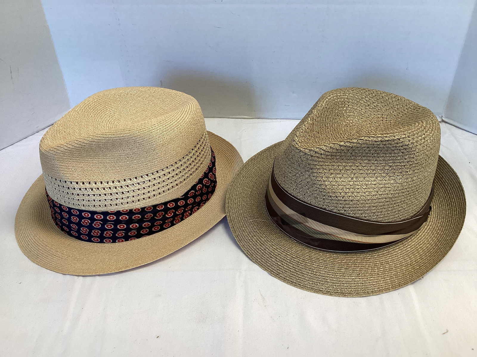 Two Dobbs Fifth Avenue Straw Fedoras (1 of 8)