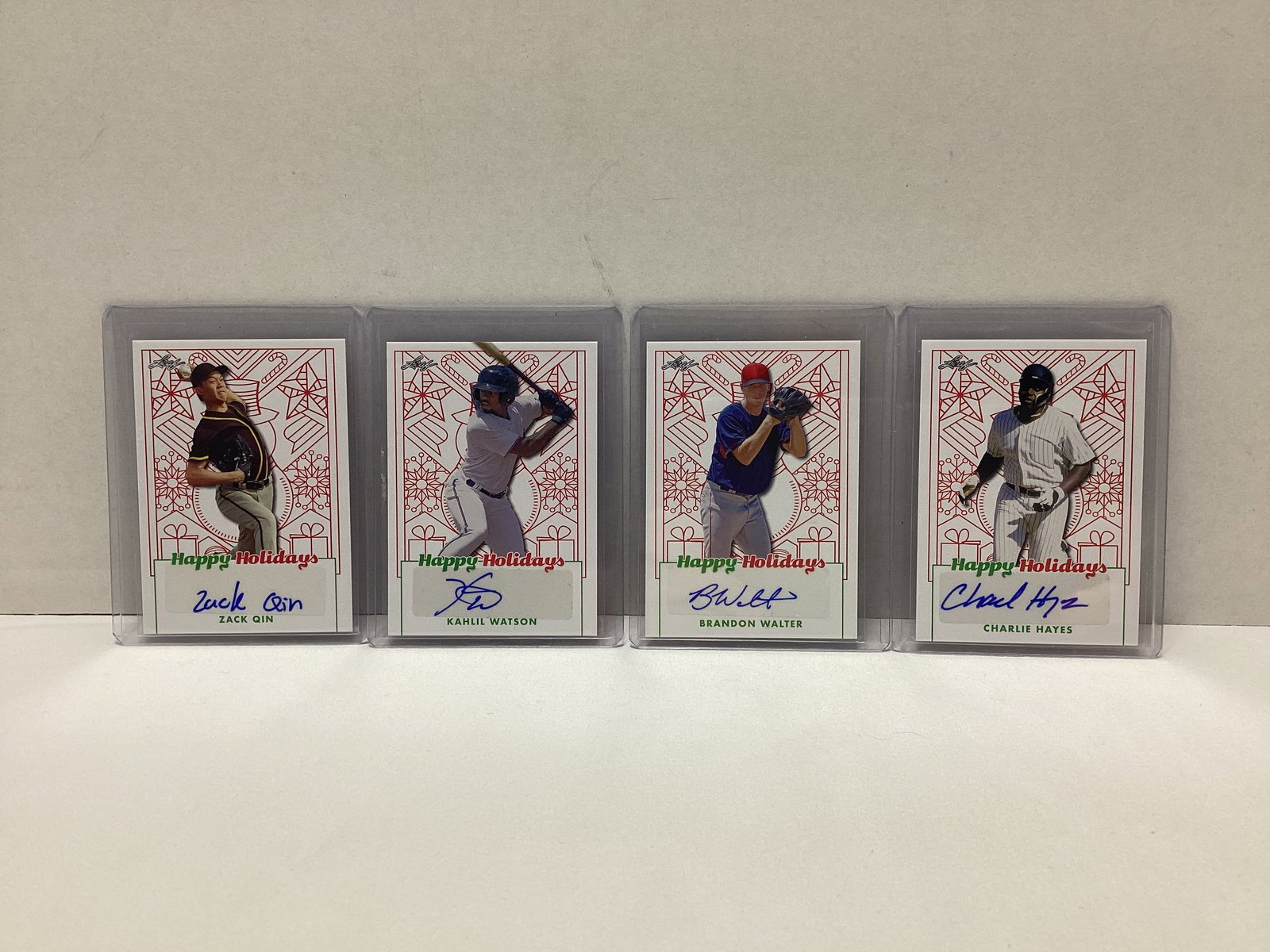 Four Leaf Happy Holidays Baseball Autograph Cards (1 of 5)