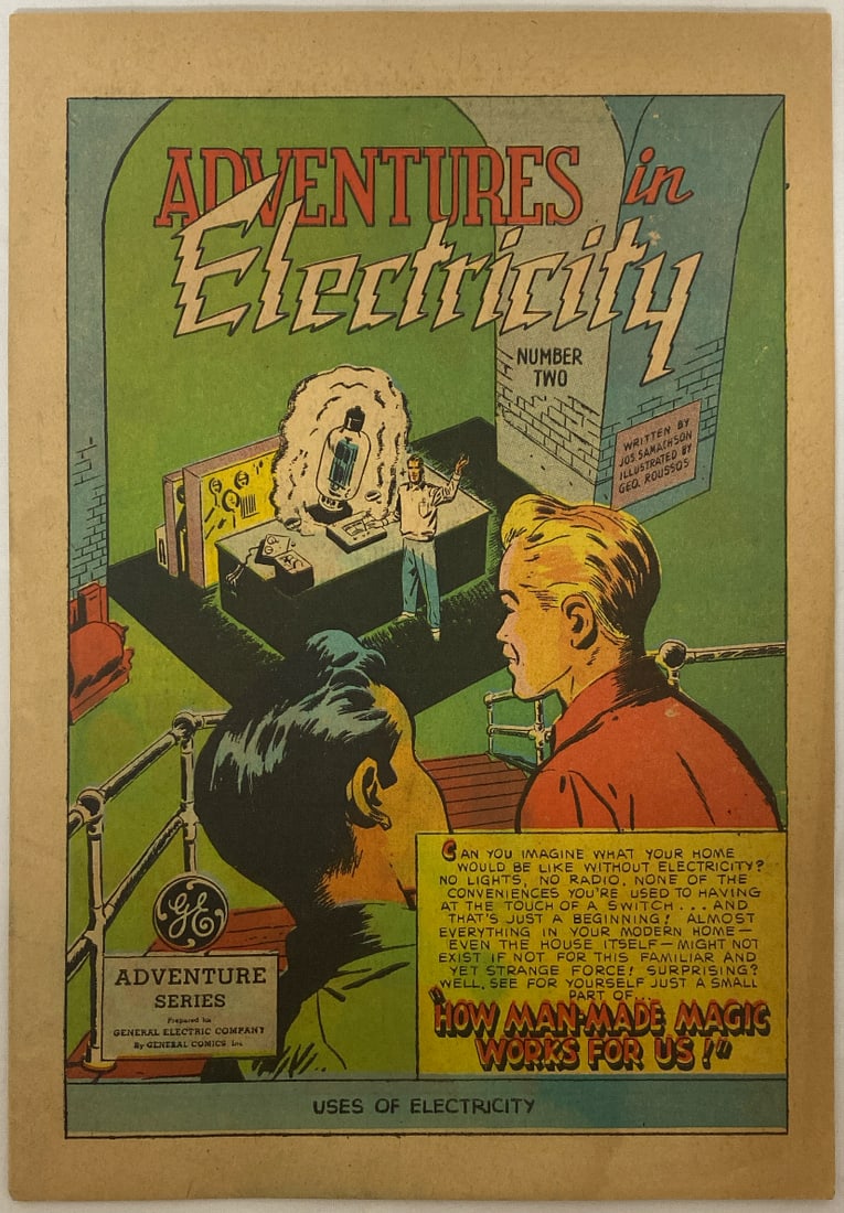 General Electric GE Adventures in Electricity 2 Promotional Comic Book: please preview and see all photos for condition