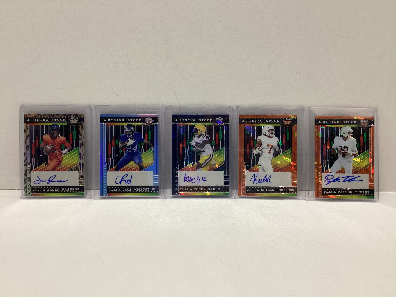 Five Leaf Valiant Rising Stock Autograph Football Cards (1 of 5)