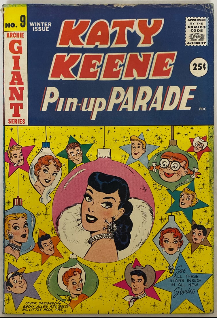 Katy Keene Pin-up Parade 9 Archie Comic Book: 1959, please preview and see all photos for condition