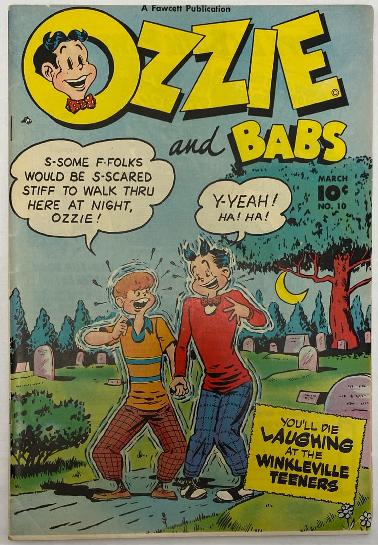 Ozzie and Babs 10 Fawcett Comic Book: 1949, please preview and see all photos for condition