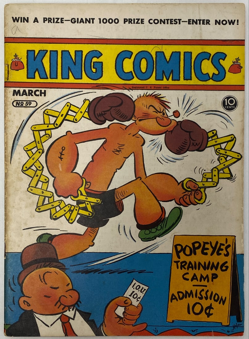 King Comics 59 Popeye Comic Book: 1941, please preview and see all photos for condition