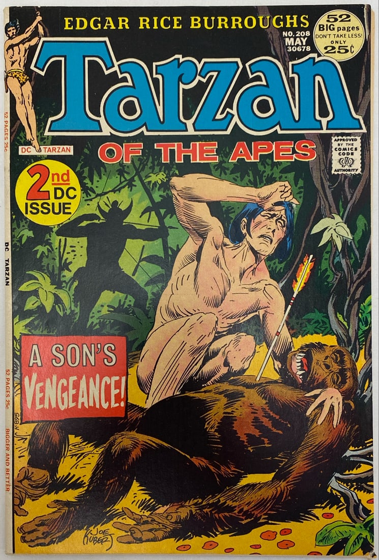 Tarzan of the Apes 208 DC Comic Book: 1972, please preview and see all photos for condition