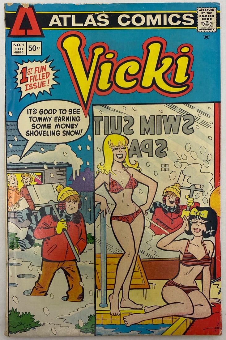 Vicki 1 Atlas Comic Book: 1975, please preview and see all photos for condition