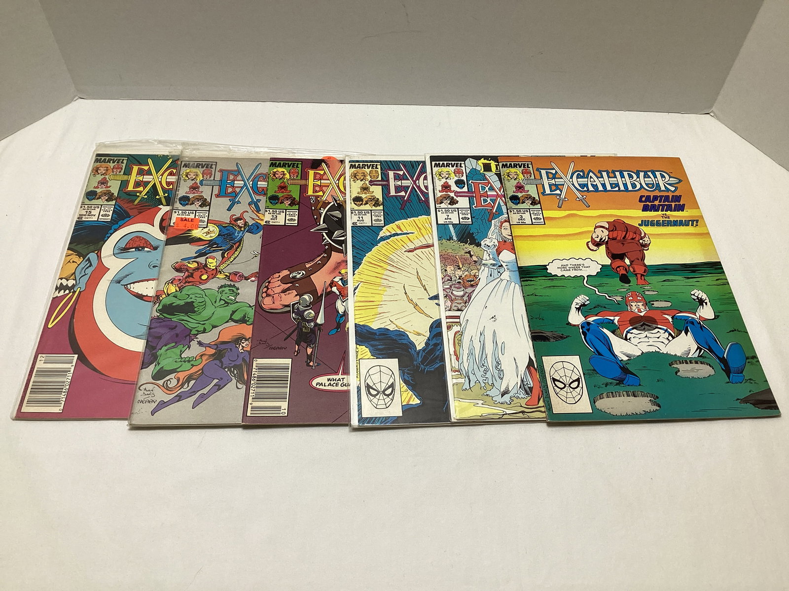 Six Excalibur Marvel Comic Books: .