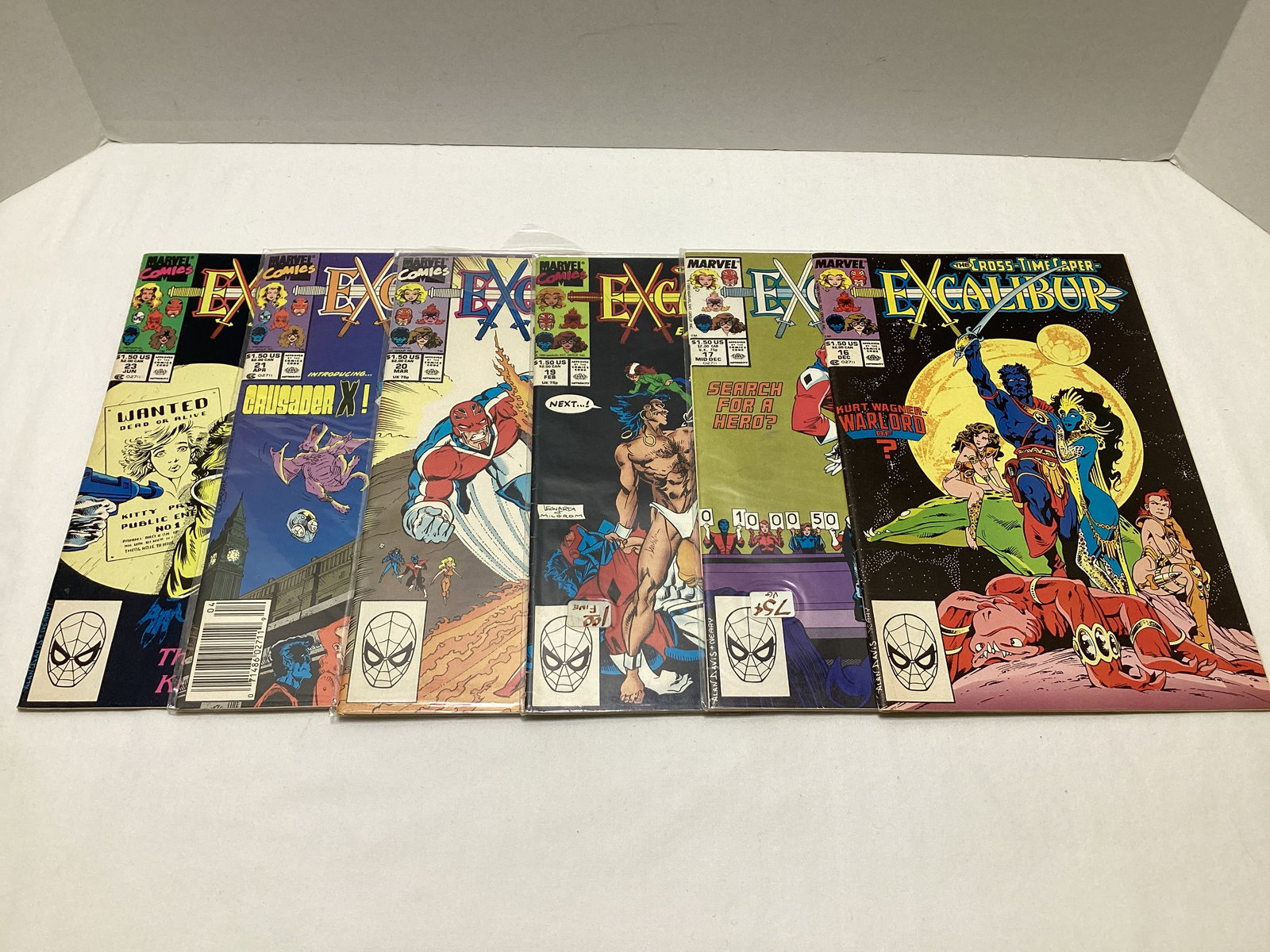 Six Excalibur Marvel Comic Books: .