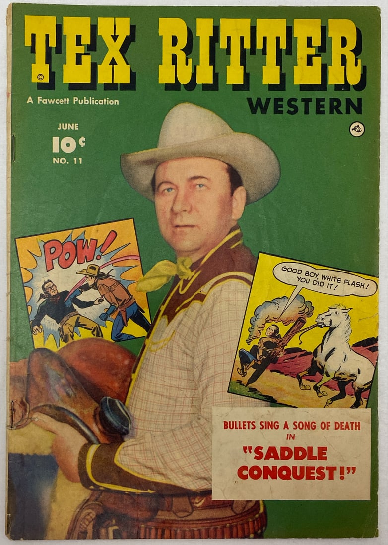 Tex Ritter Western 11 Fawcett Comic Book: 1952, please preview and see all photos for condition