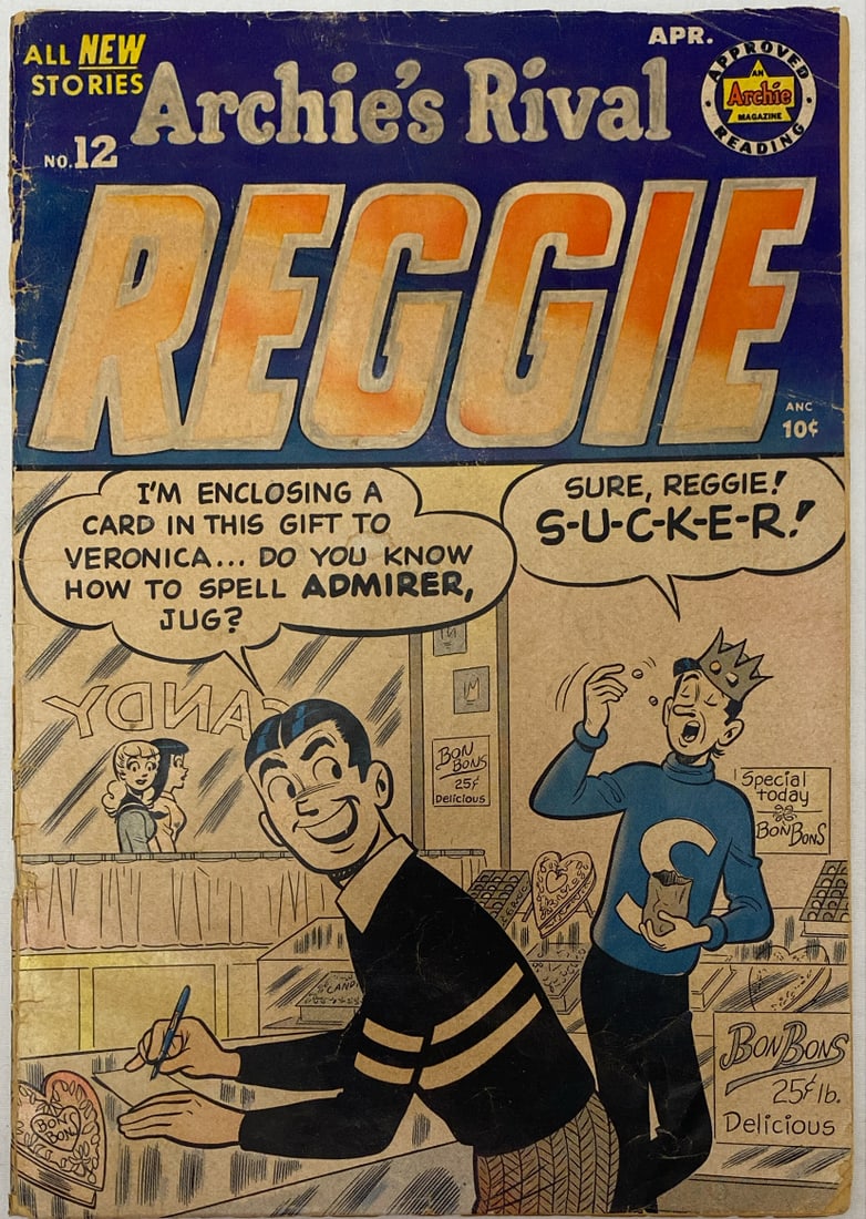 Archie's Rival Reggie 12 Archie Comic Book: 1954, please preview and see all photos for condition