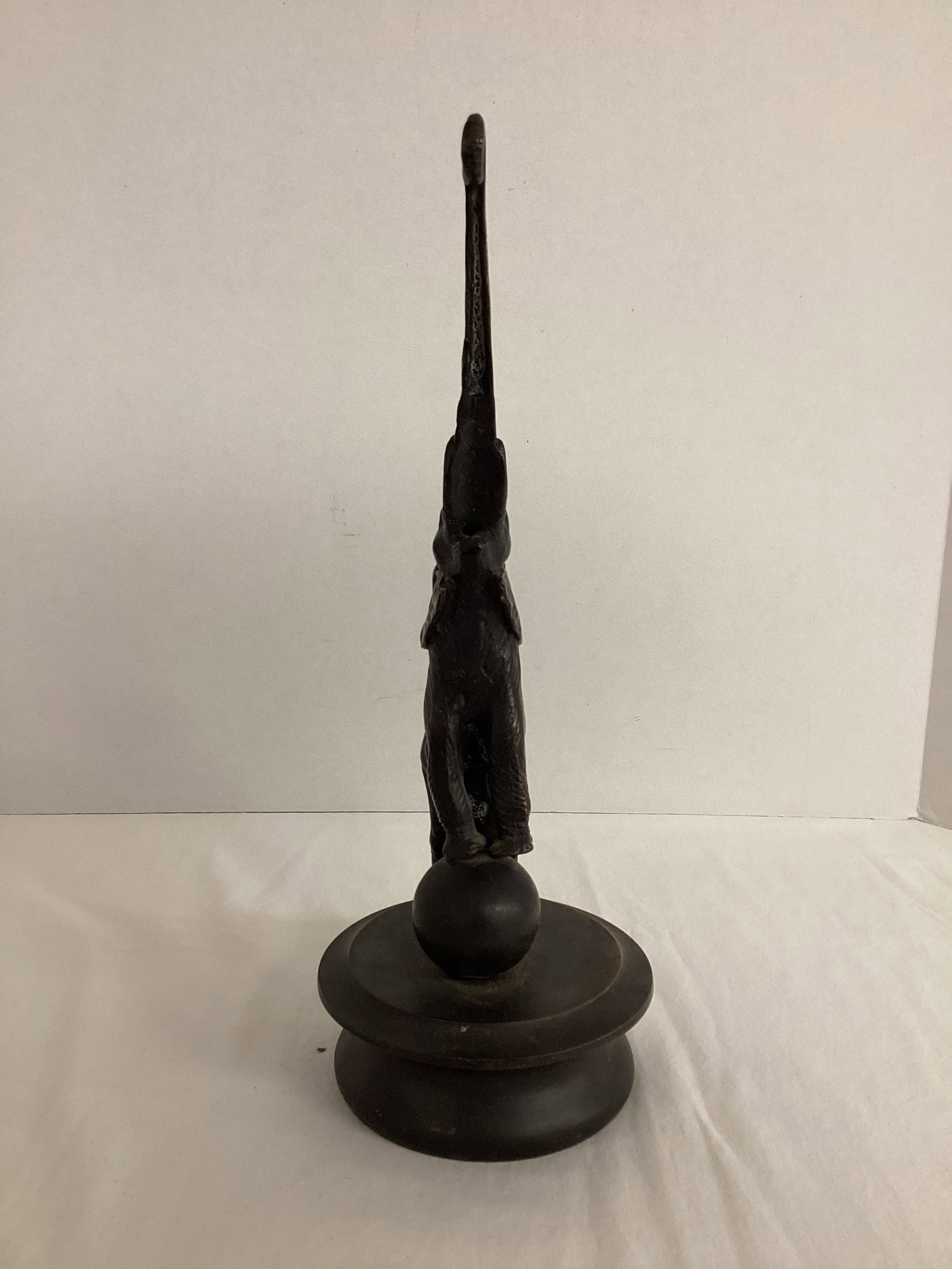 Bronze Elephant on Ball Statue - 8