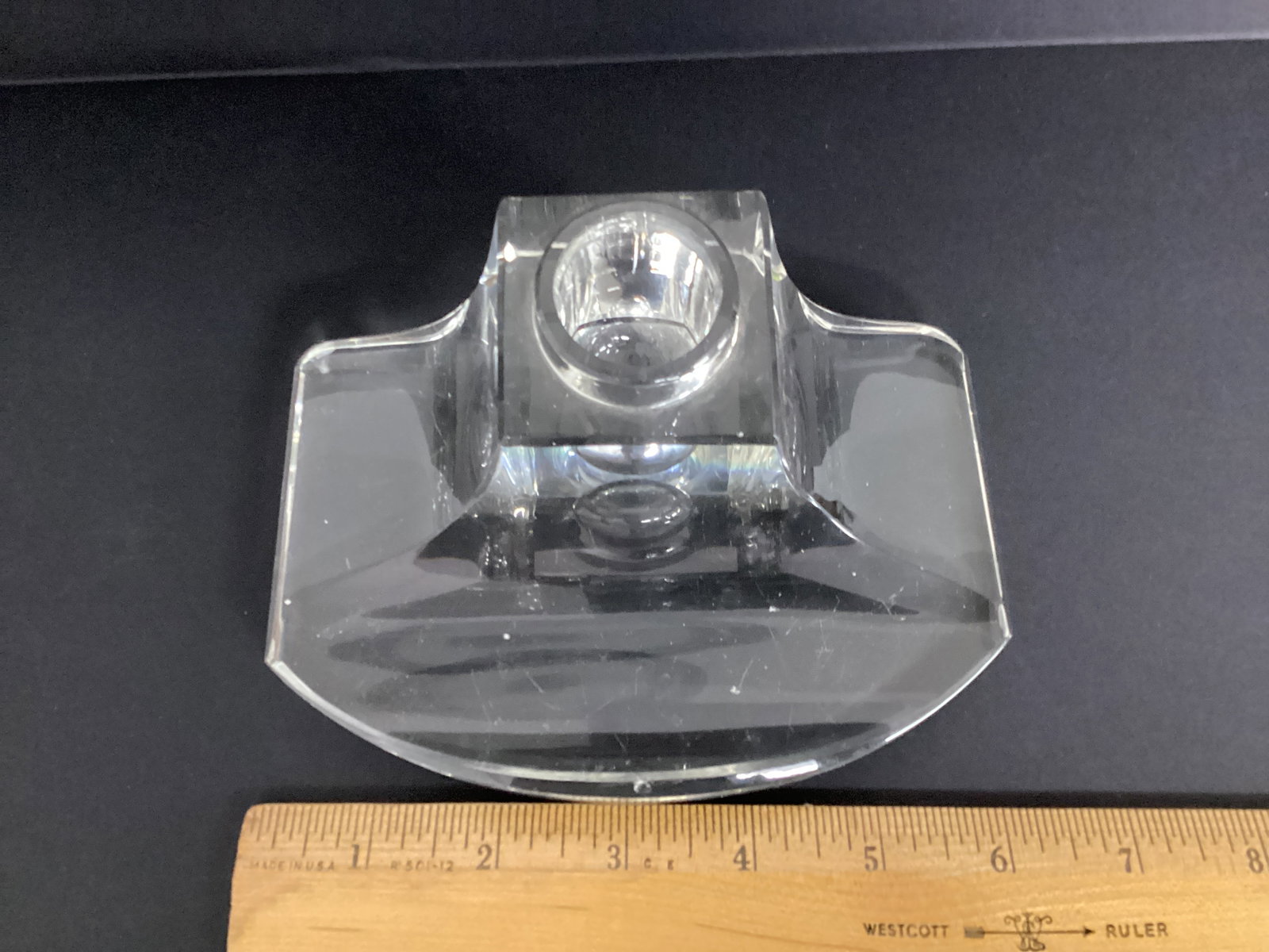 Glass Inkwell with Pen Rest - 2