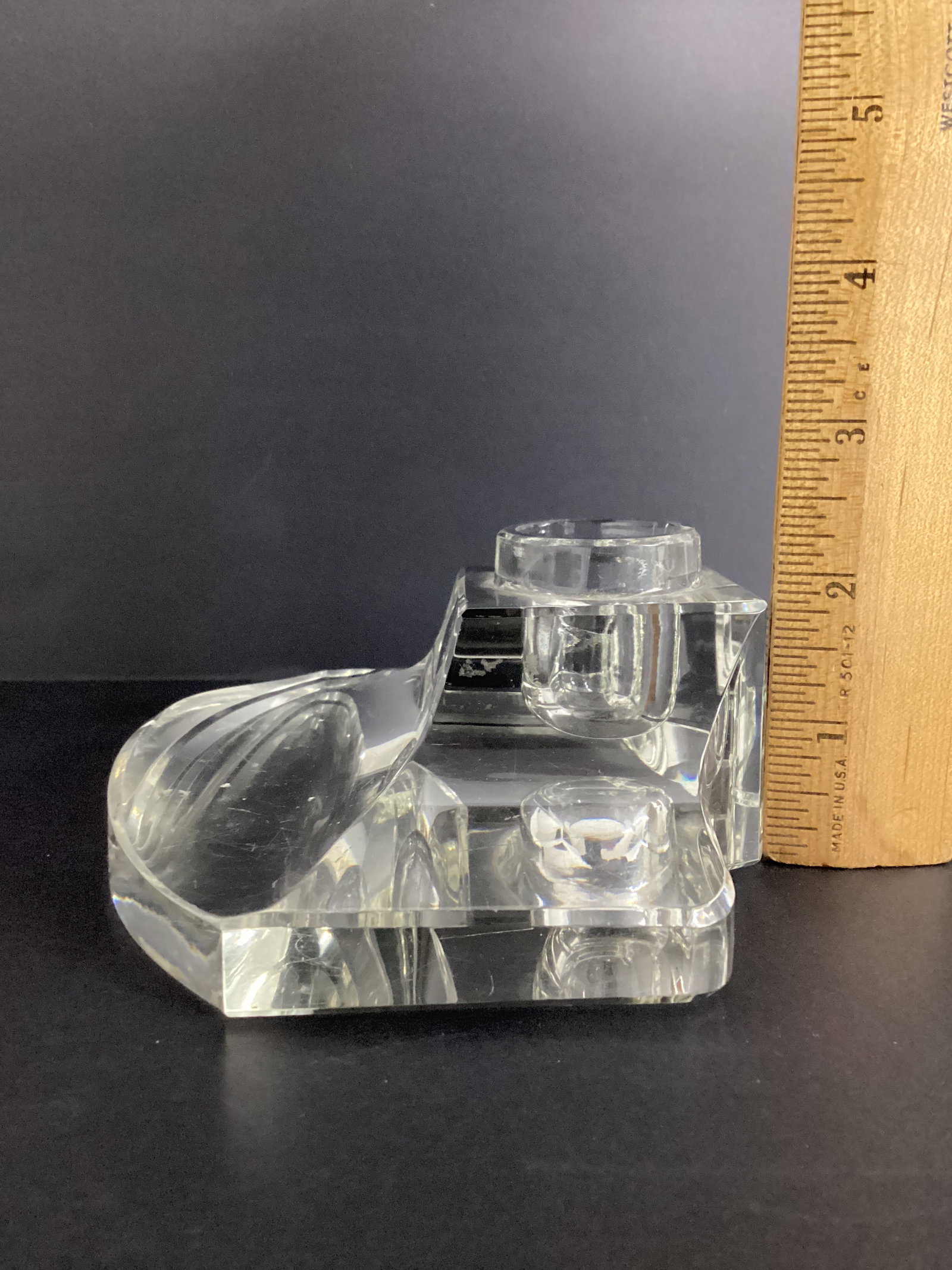 Glass Inkwell with Pen Rest - 4