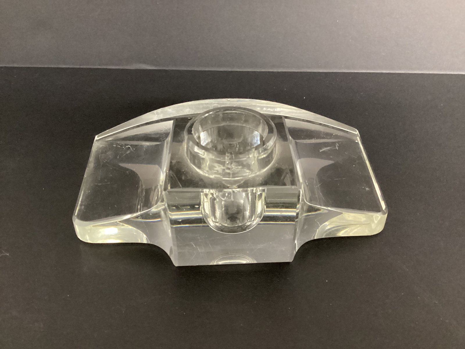 Glass Inkwell with Pen Rest - 5