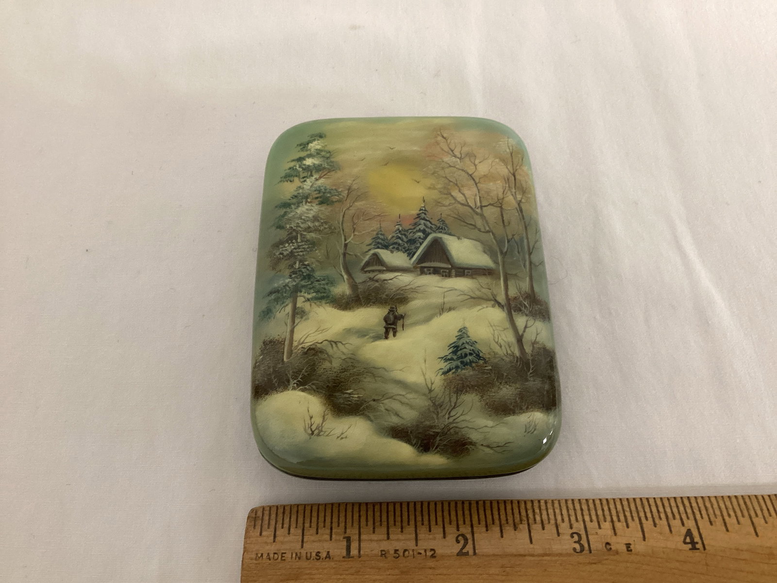Signed Russian Lacquered Hinged Box - 2