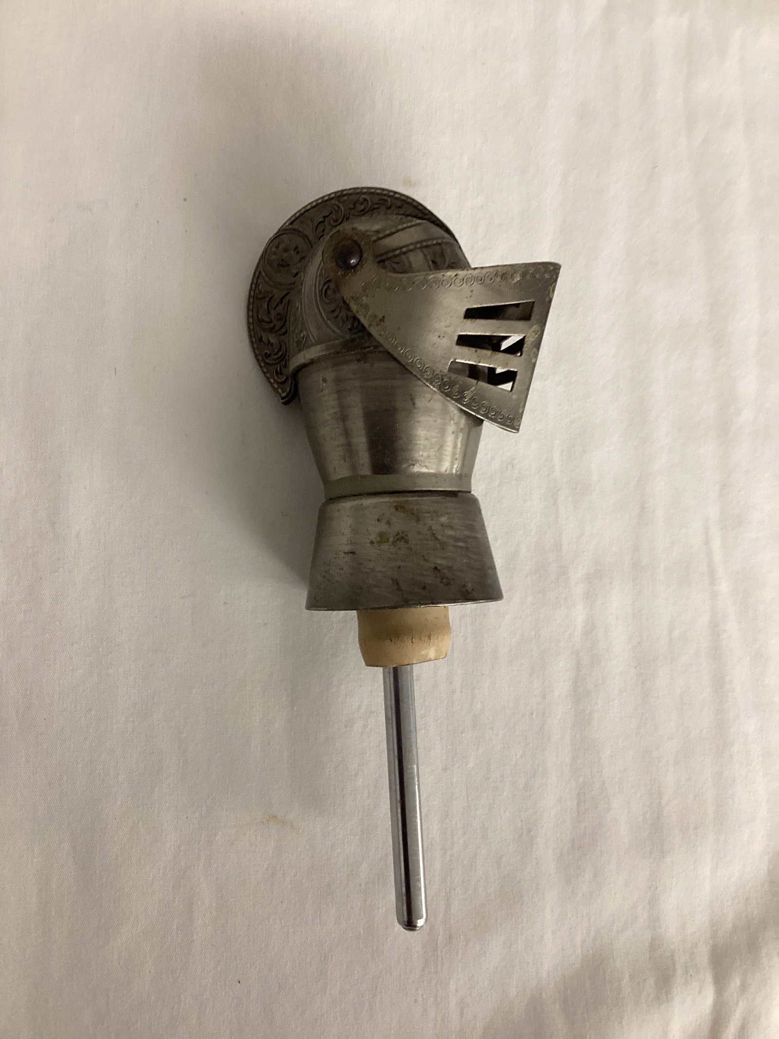 Knight's Helmet Bottle Stopper Pourer: .