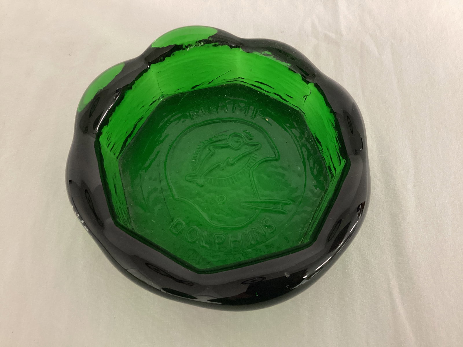 Art Glass Miami Dolphins Dish (1 of 4)
