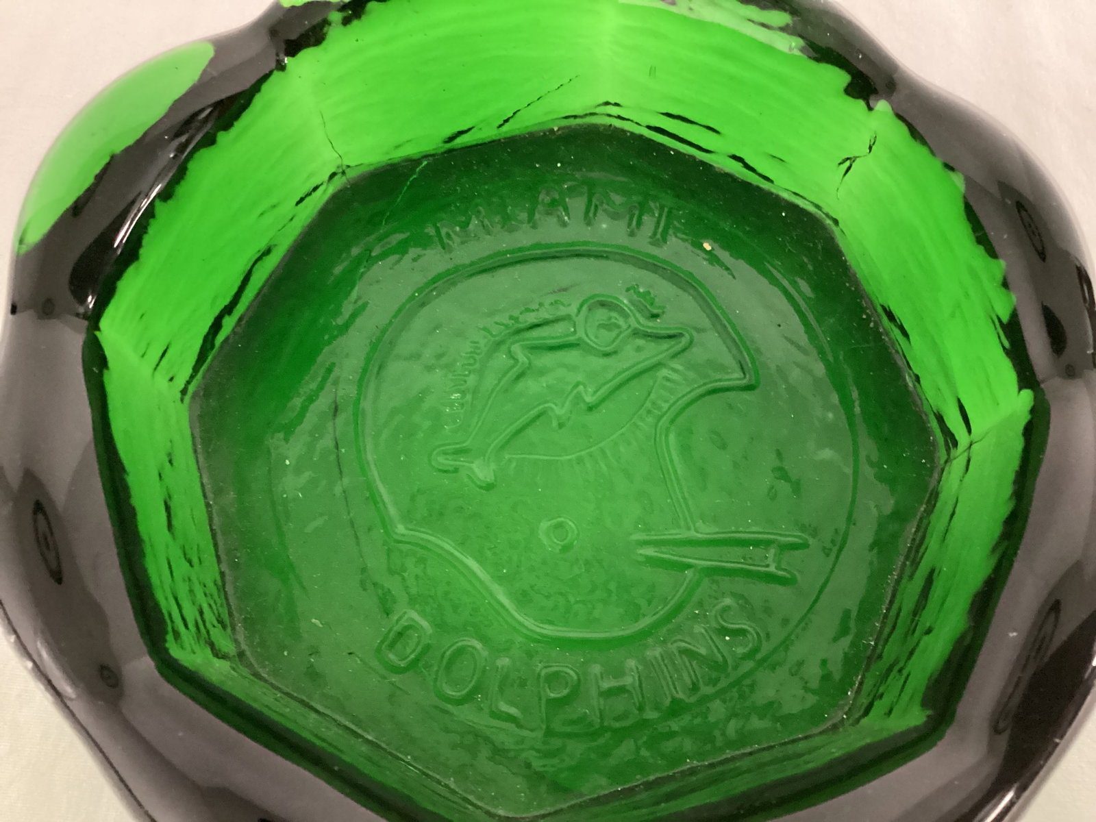 Art Glass Miami Dolphins Dish - 2