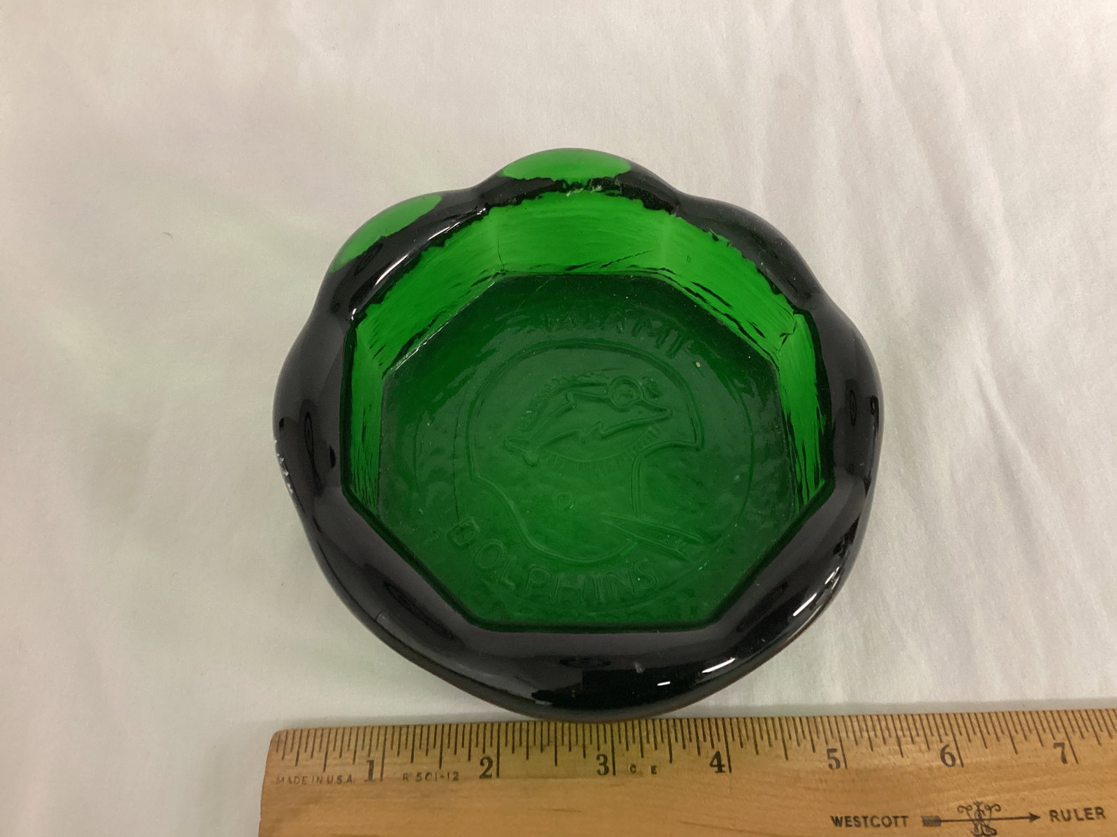 Art Glass Miami Dolphins Dish - 4
