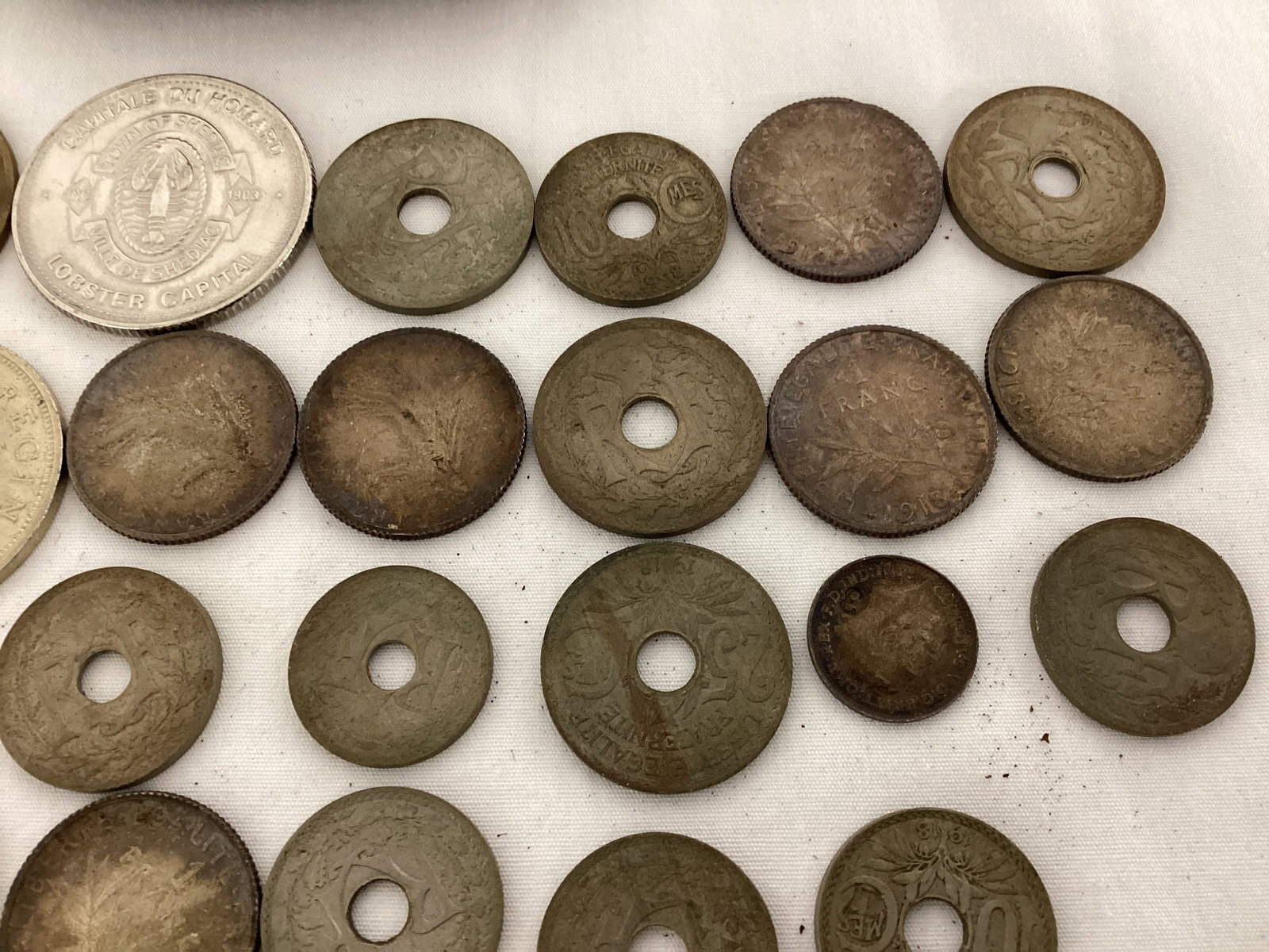 Foreign Souvenir Coins in Vintage Coin Purse - 3