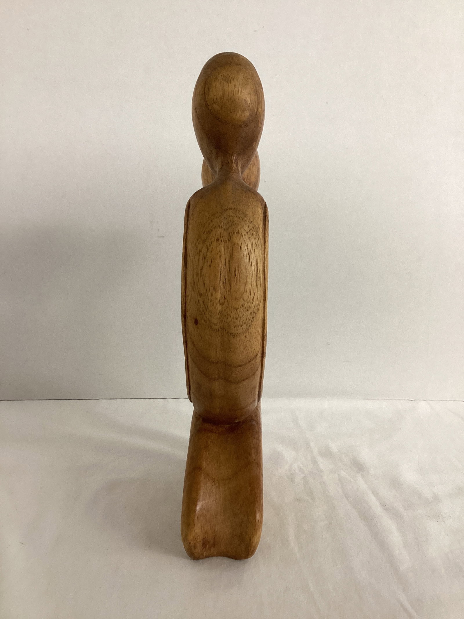 Wood Carved Lovers Statue - 4