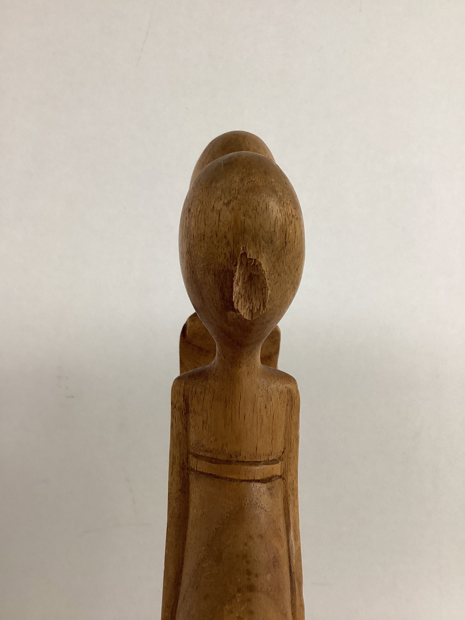 Wood Carved Lovers Statue - 7
