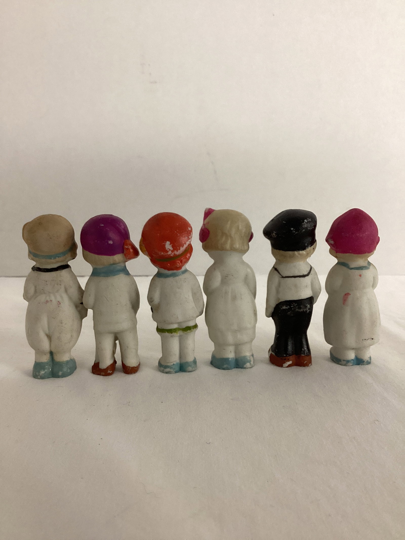Six Bisque Children Figurines Made in Japan - 4