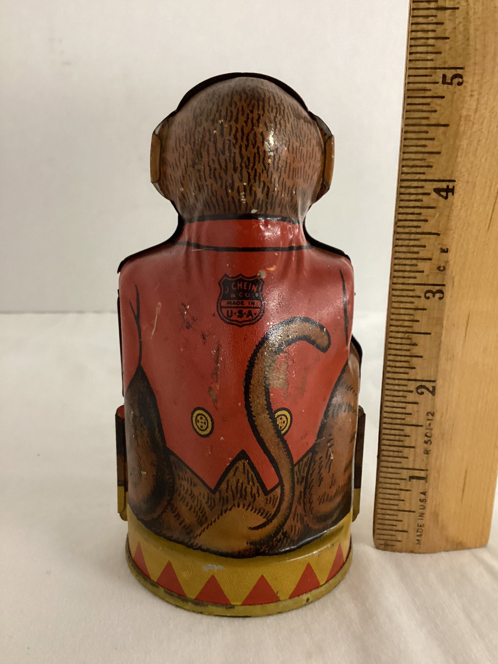 J. Chein & Co. Tin Litho Monkey Coin Bank - 3