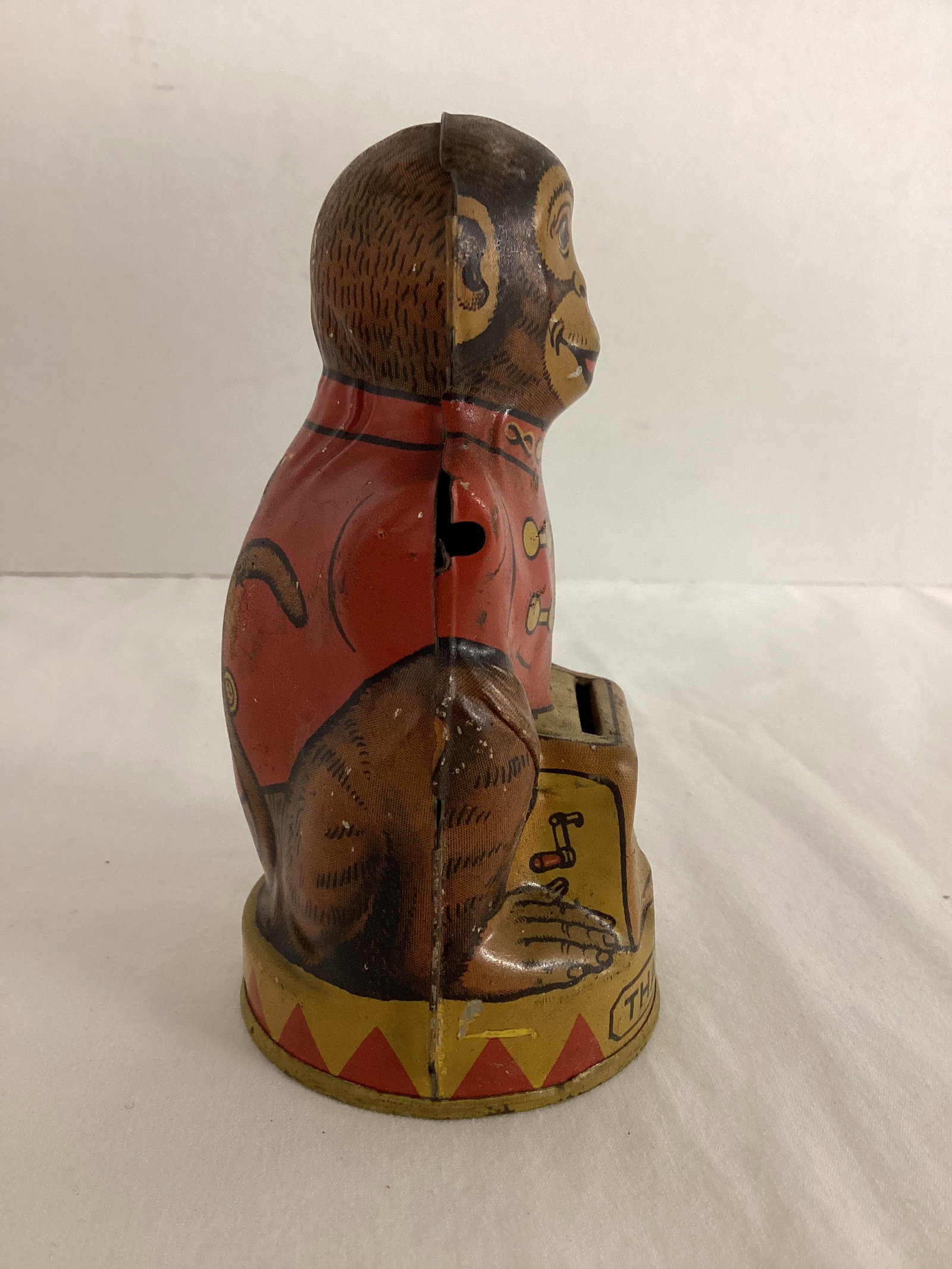 J. Chein & Co. Tin Litho Monkey Coin Bank - 4