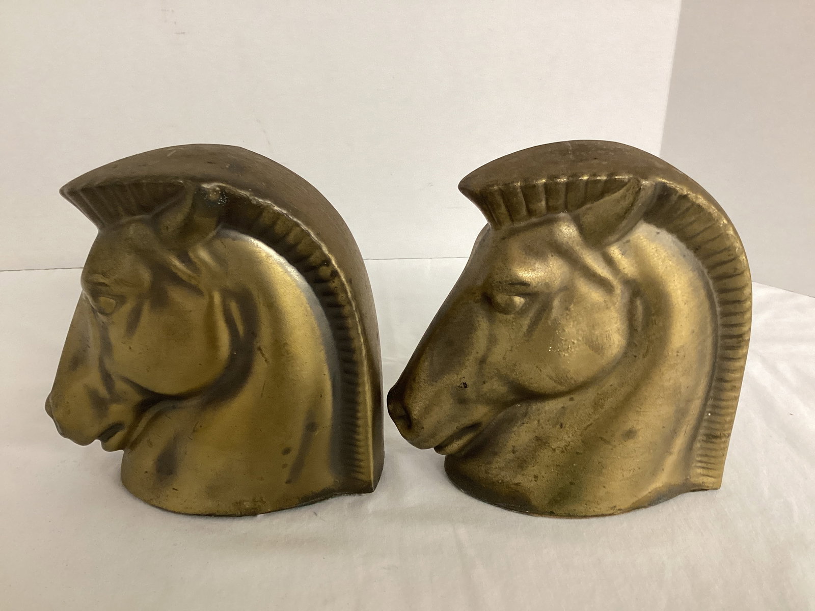 Pair of Vintage Metal Horse Head Bookends - 4