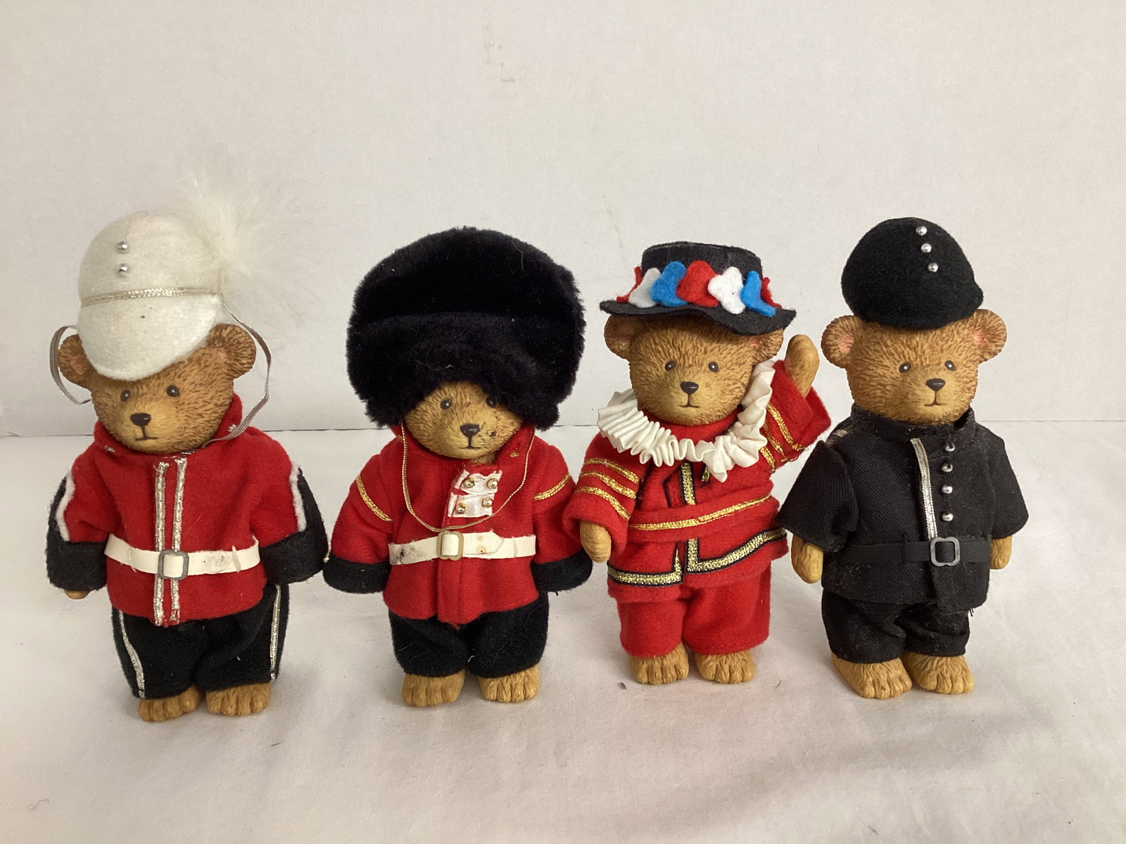 Four British Dressed Poseable Bears (1 of 6)