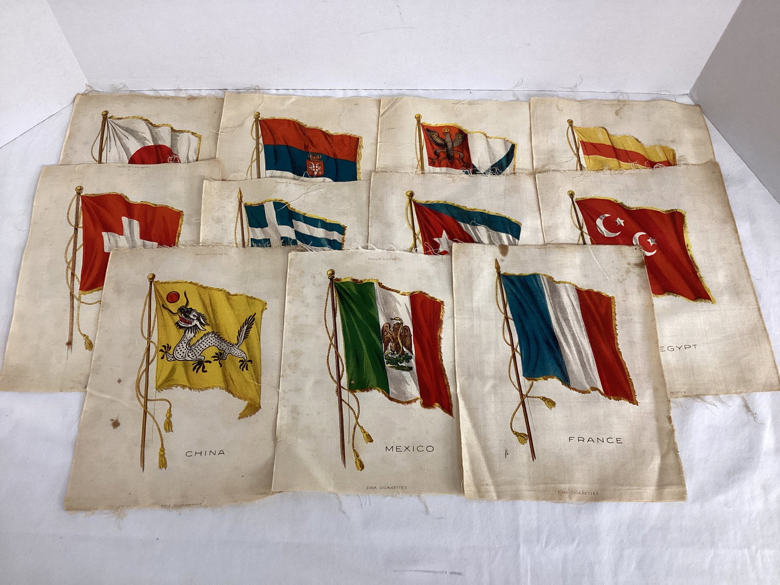 Antique Zira Cigarettes Country Flag Tobacco Silks (1 of 7)