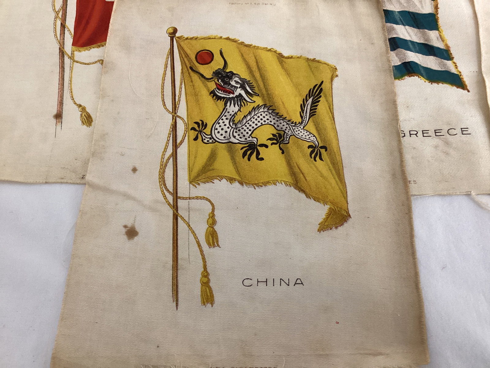 Antique Zira Cigarettes Country Flag Tobacco Silks - 3