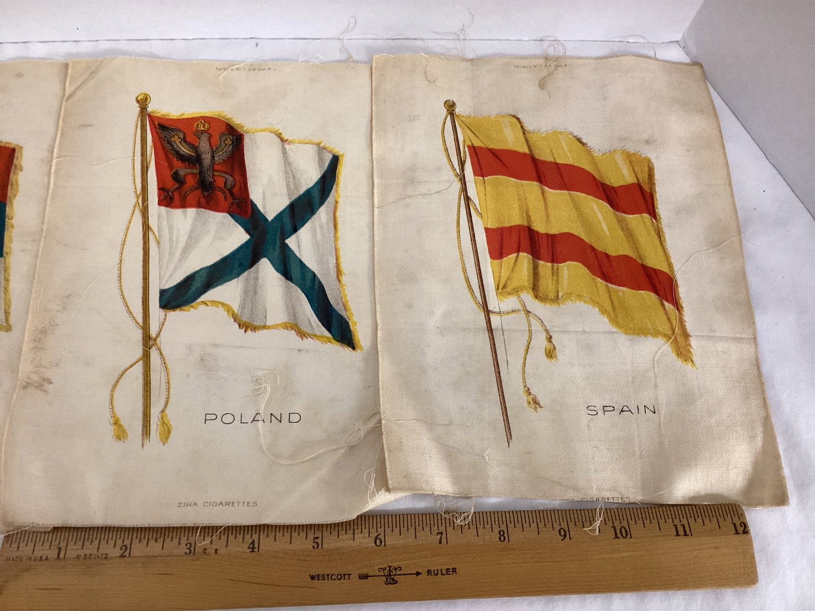 Antique Zira Cigarettes Country Flag Tobacco Silks - 6