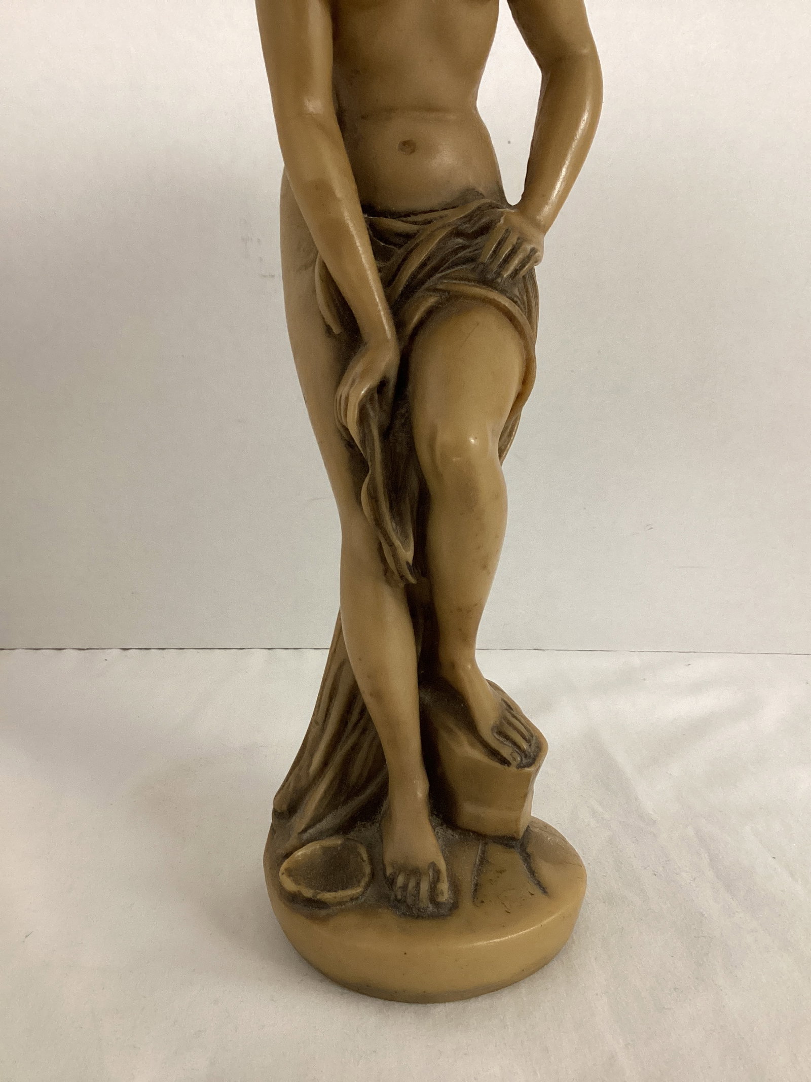 Nude Woman Preparing to Bathe Statue - 3