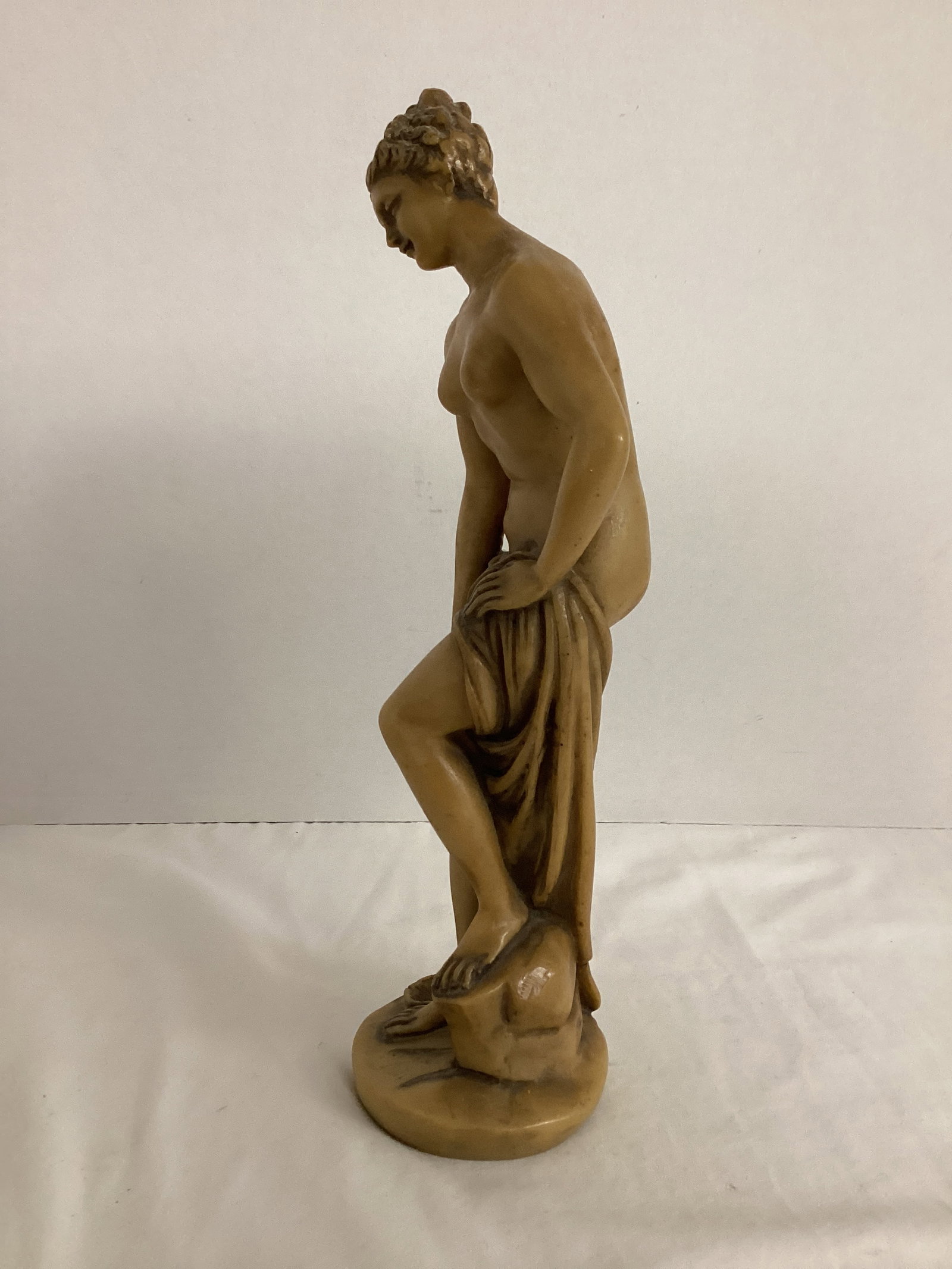Nude Woman Preparing to Bathe Statue - 4