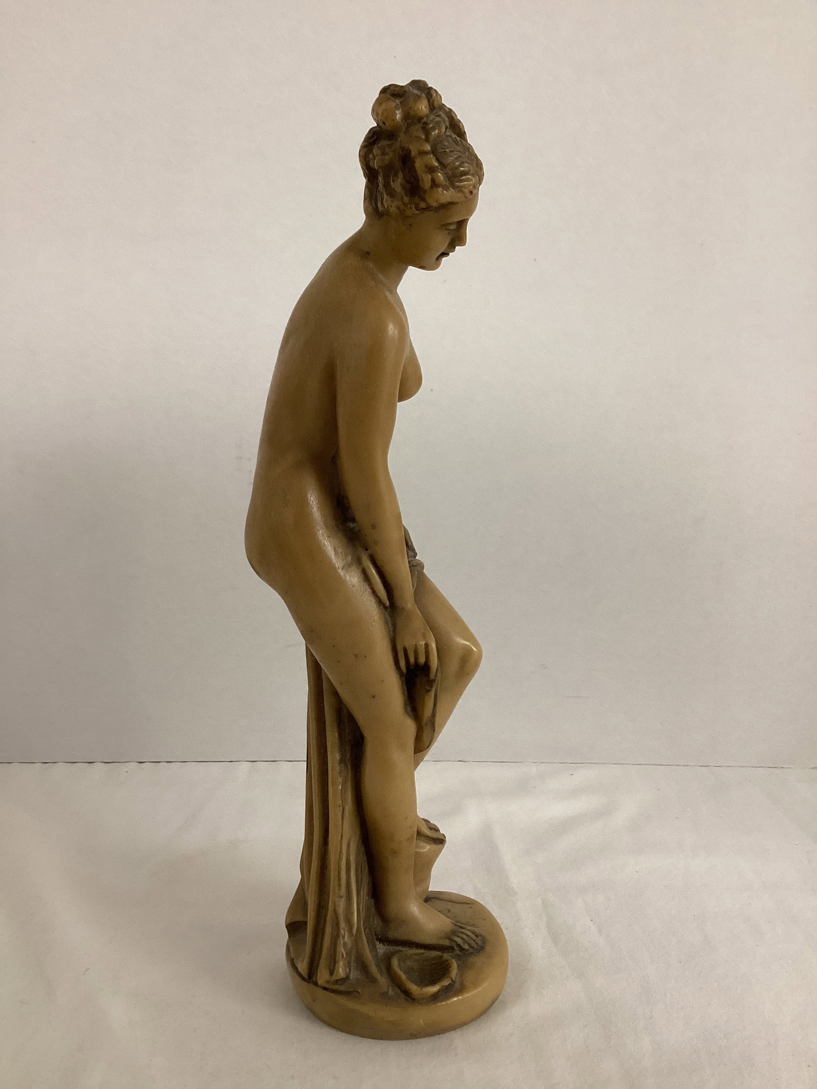 Nude Woman Preparing to Bathe Statue - 6