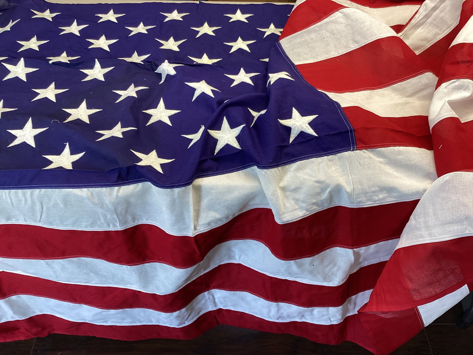 5' x 10' Cotton United States of America Embroidered Flag (1 of 4)