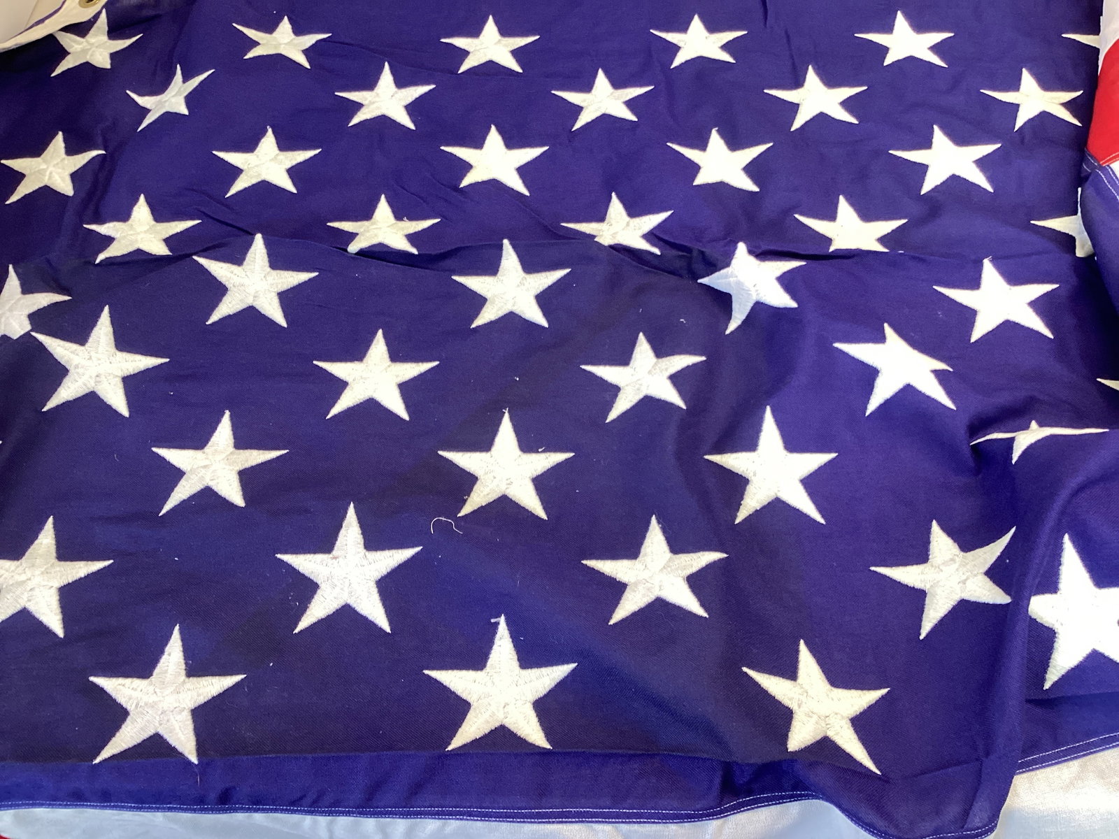 5' x 10' Cotton United States of America Embroidered Flag - 2