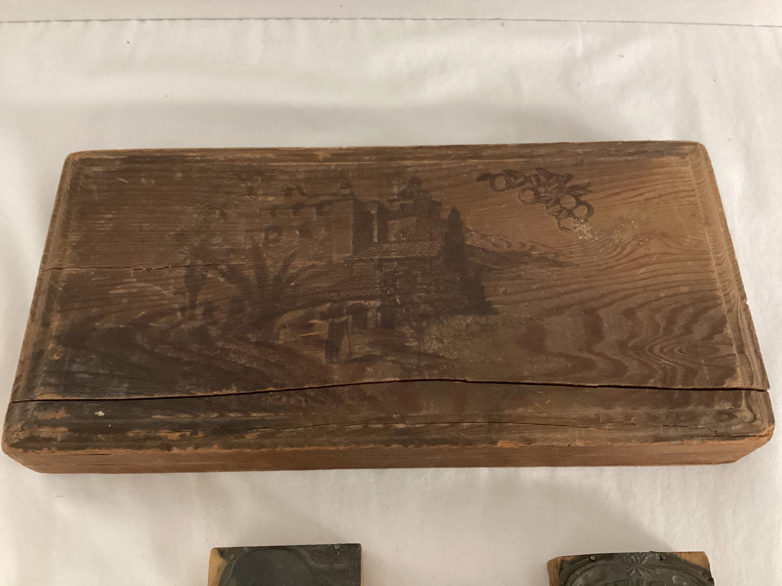 Vintage Sunkist Candy Company Wood Box and Three Ink Stamps - 2