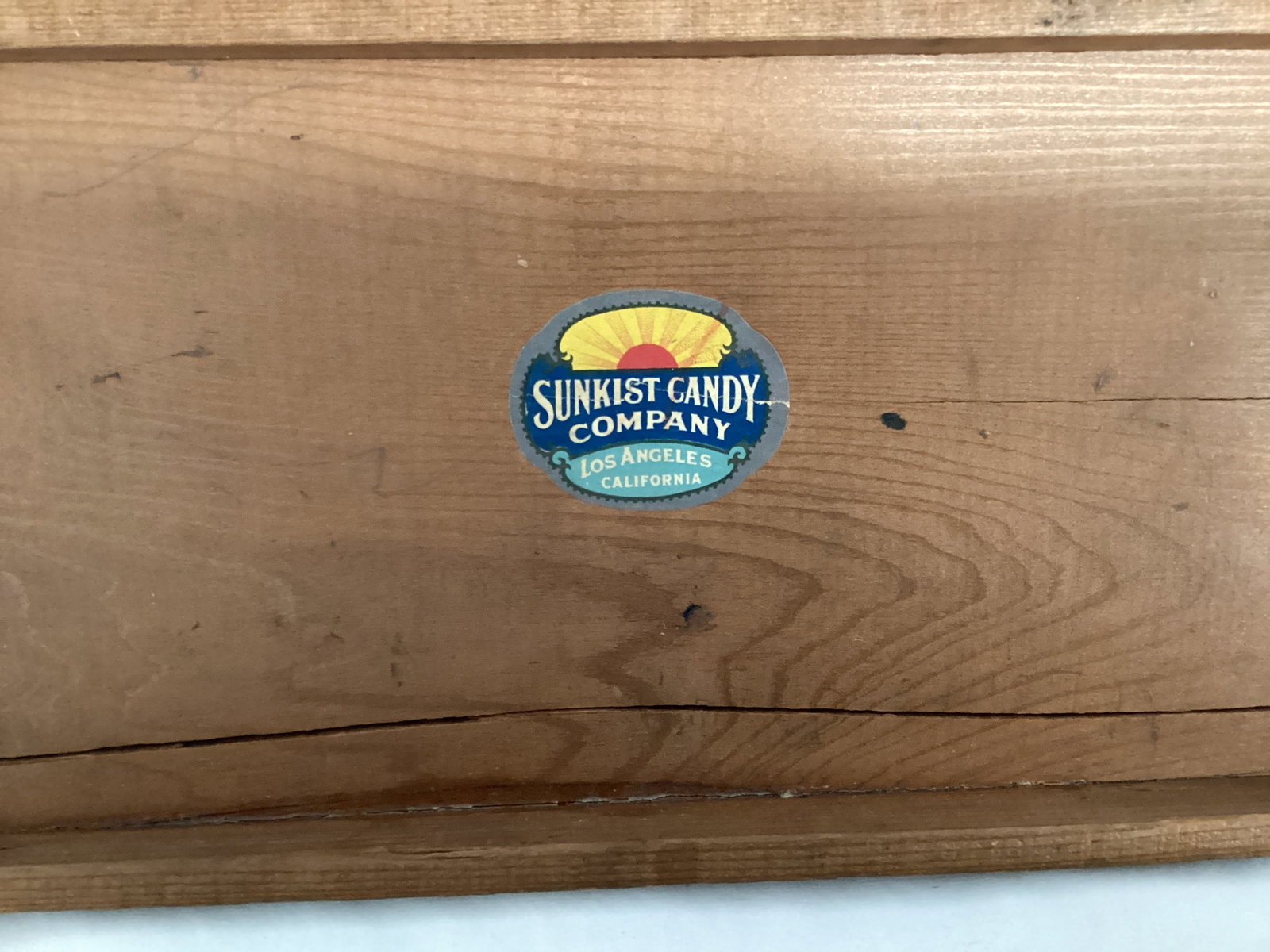 Vintage Sunkist Candy Company Wood Box and Three Ink Stamps - 5
