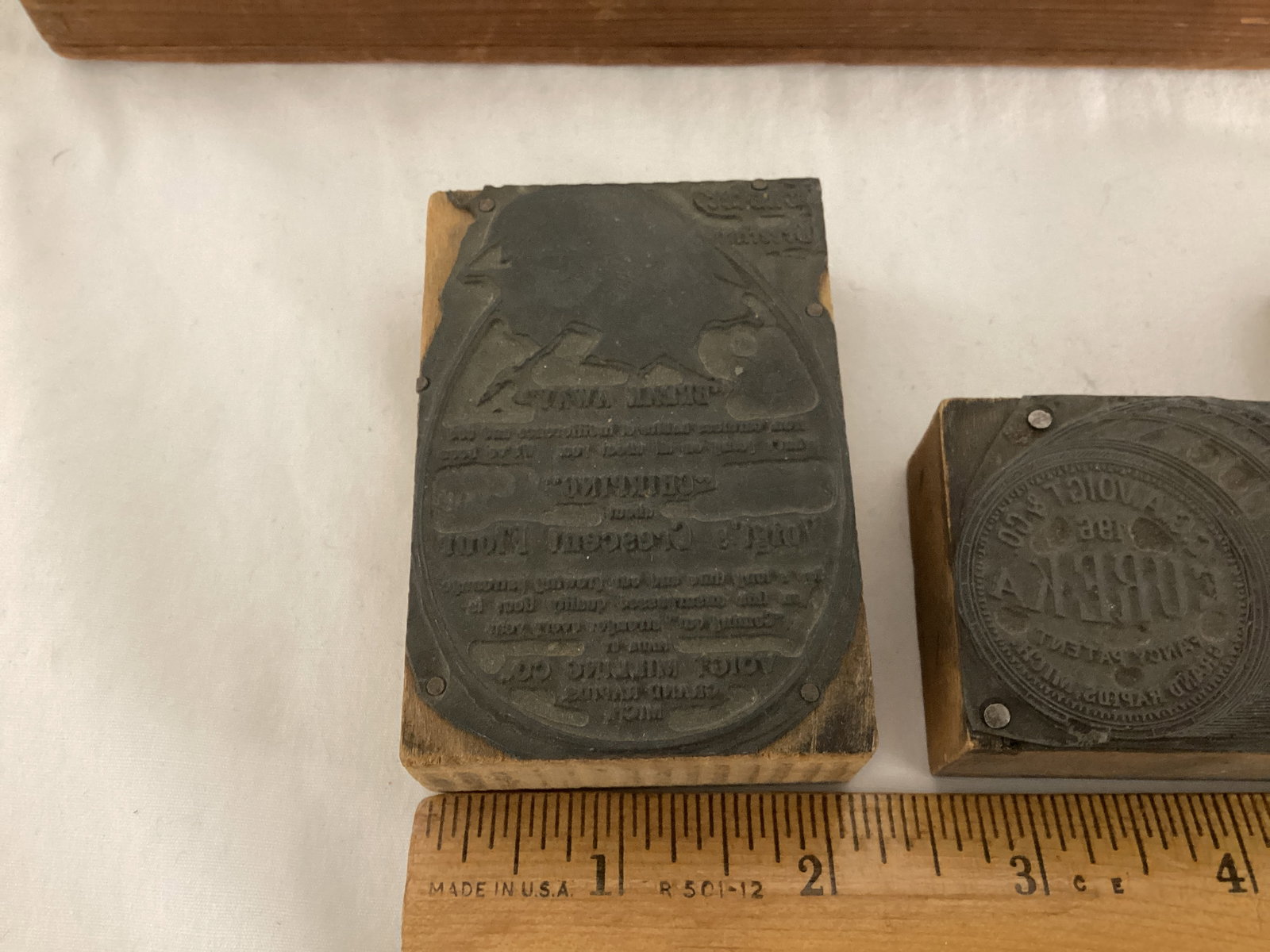 Vintage Sunkist Candy Company Wood Box and Three Ink Stamps - 7