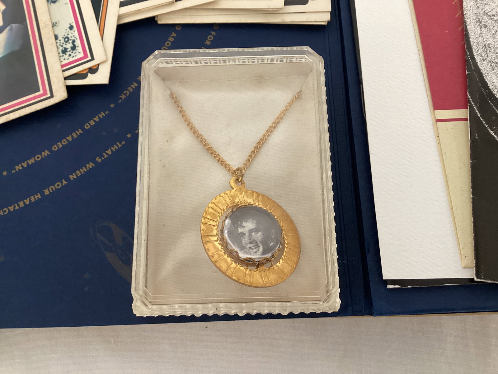 Elvis Presley Pendant, Trading Cards, and Commemorative Postage Stamps - 2