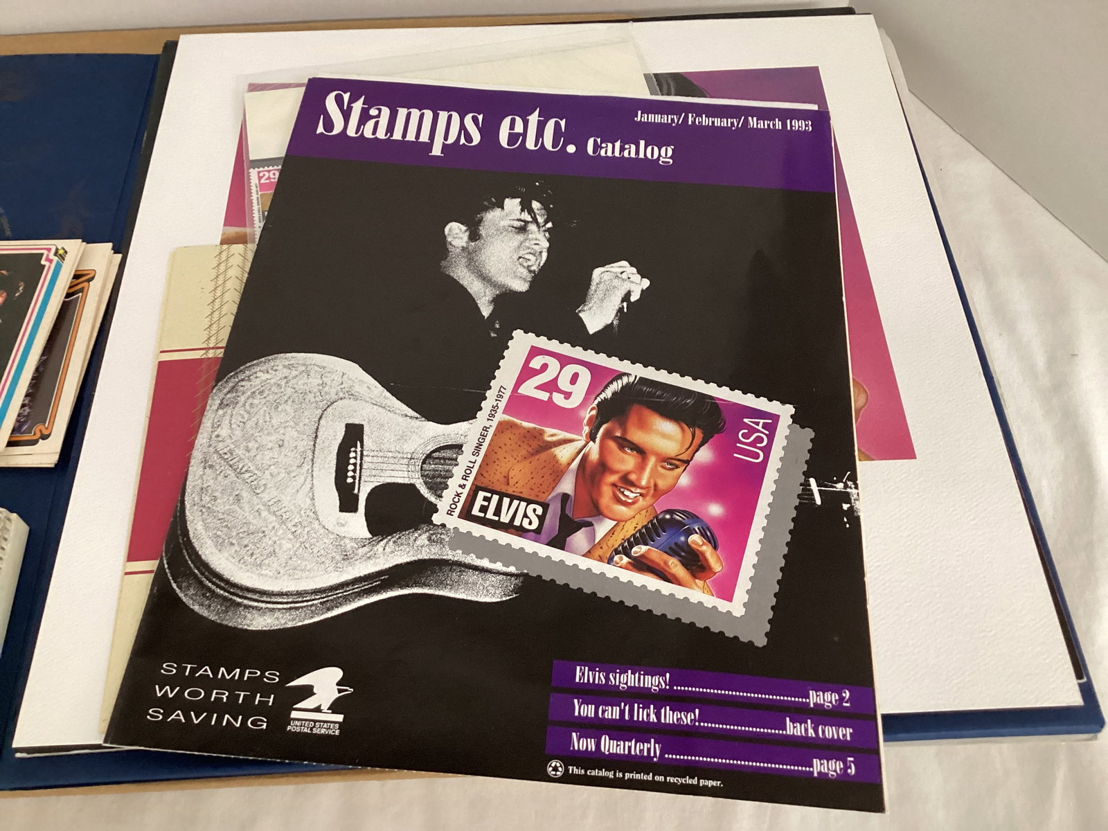 Elvis Presley Pendant, Trading Cards, and Commemorative Postage Stamps - 4