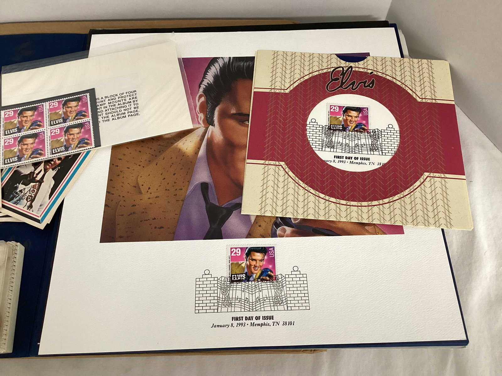 Elvis Presley Pendant, Trading Cards, and Commemorative Postage Stamps - 5